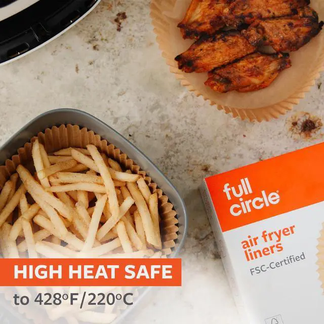 Alt view image 3 of 7 - Air Fryer Parchment Paper Liners, 3-5 Quart, COSORI & More | 50 count, FSC-certified & microplastic-freefits square & round baskets, compatible with Ninja too.