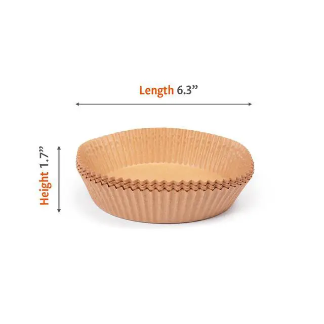 Alt view image 5 of 7 - Air Fryer Parchment Paper Liners, 3-5 Quart, COSORI & More | 50 count, FSC-certified & microplastic-freefits square & round baskets, compatible with Ninja too.