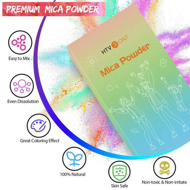 Alt view image 4 of 7 - Mica Powder for Resin 104g - 26 Colors Epoxy Pigment Dye | Cosmetic Grade Mica Powder for Soap Making, Candle Making, Nail Polish, Slime, Natural Metallic Mica Powder Dust