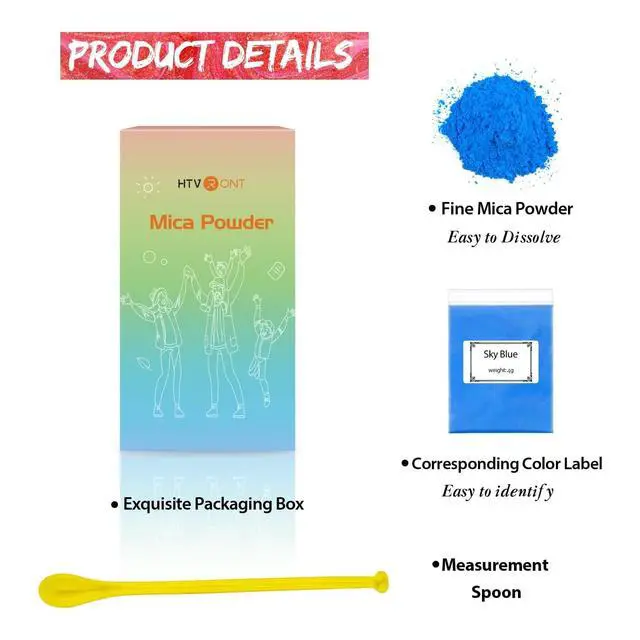 Alt view image 6 of 7 - Mica Powder for Resin 104g - 26 Colors Epoxy Pigment Dye | Cosmetic Grade Mica Powder for Soap Making, Candle Making, Nail Polish, Slime, Natural Metallic Mica Powder Dust