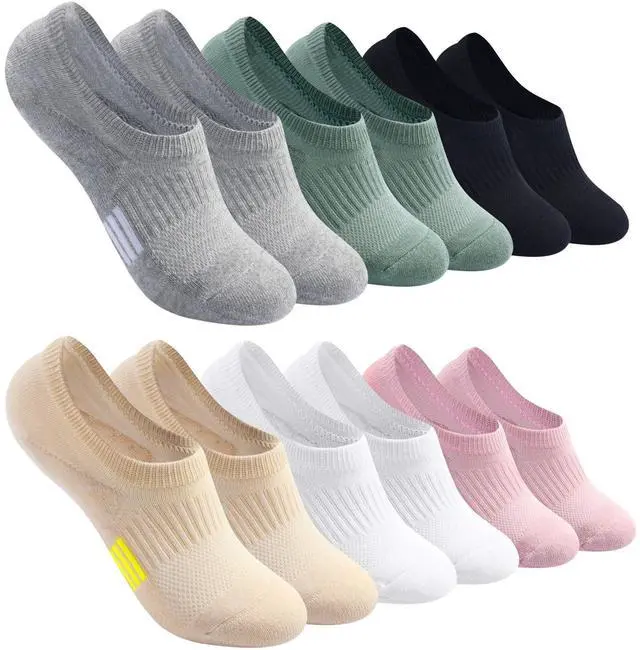 Main image of No Show Socks Womens Cushioned Low Cut Athletic Hidden Liner Socks for Sneakers Footies Ankle Sports Invisible Running Socks 6 Pairs Size 6-9