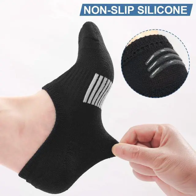 Alt view image 5 of 6 - No Show Socks Womens Cushioned Low Cut Athletic Hidden Liner Socks for Sneakers Footies Ankle Sports Invisible Running Socks 6 Pairs Size 6-9