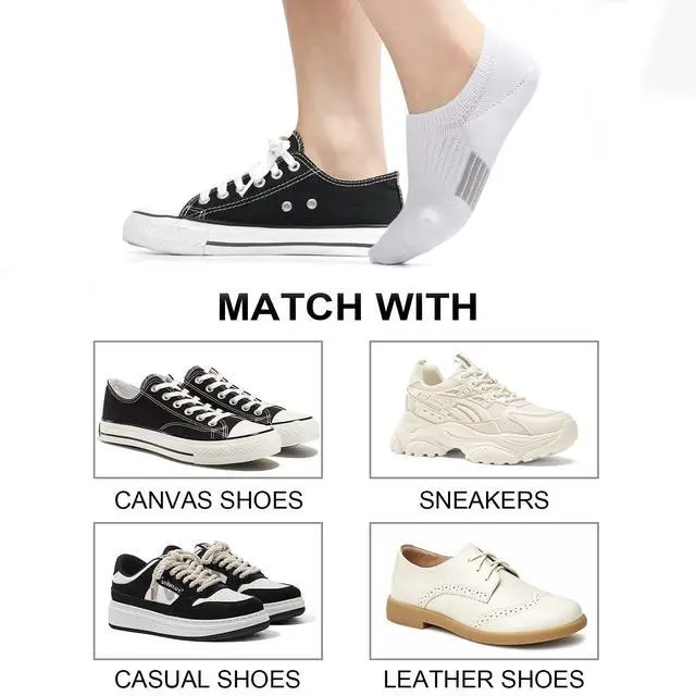 Alt view image 6 of 6 - No Show Socks Womens Cushioned Low Cut Athletic Hidden Liner Socks for Sneakers Footies Ankle Sports Invisible Running Socks 6 Pairs Size 6-9