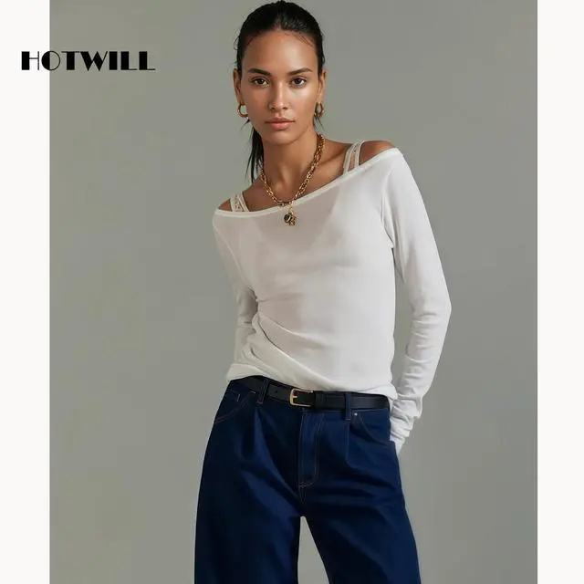 Alt view image 4 of 6 - 4 Pack Women Skinny Belts for Jeans Dress Thin Waist Belt C M | 0.55 in Wide, Black Beige Brown White Faux Leather, Gold Silver Buckle, Fashion Casual Style, Daily Outfits Accessories
