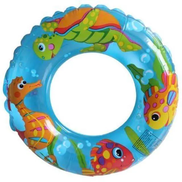 Alt view image 4 of 6 - 24" Inflatable Transparent Ring Swim Tube #59242 - Color May Very - 2 Pack