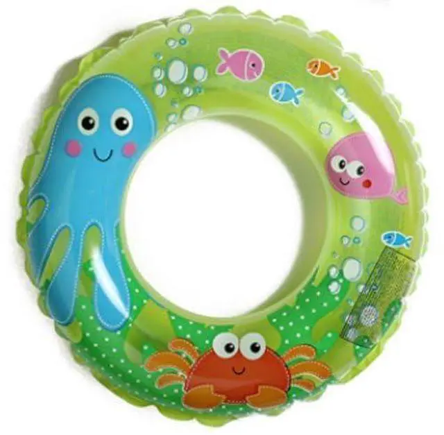 Alt view image 5 of 6 - 24" Inflatable Transparent Ring Swim Tube #59242 - Color May Very - 2 Pack