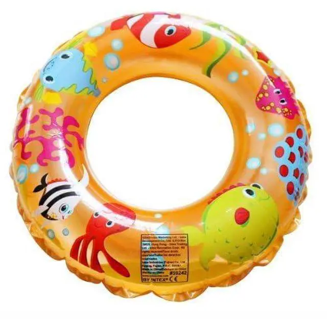 Alt view image 2 of 6 - 24" Inflatable Transparent Ring Swim Tube #59242 - Color May Very - 2 Pack