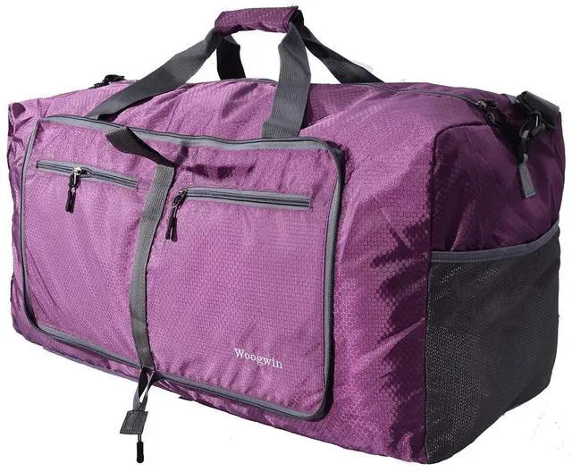 Main image of Travel Duffel Bag Large Foldable Waterproof Overnight Bag for Beach Swim Bags Pool Sports Gym (60L Purple)