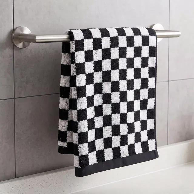 Alt view image 5 of 5 - Extra Premium Bath Towels, 100% Lighter Weight Ring Spun Cotton Towels | Highly Absorbent, Quicker to Dry, Soft Feel, Perfect for Daily Use, Black & White