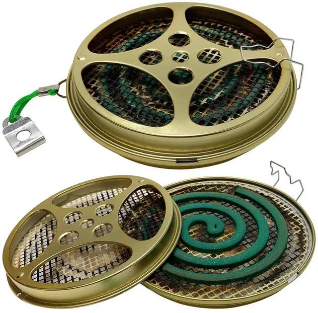 Main image of Portable Mosquito Coil Holder - Mosquito Coil & Incense Burner for Outdoor use, Pool Side, Patio, Deck, Camping, Hiking, etc.(Includes Set of 2 Holders)