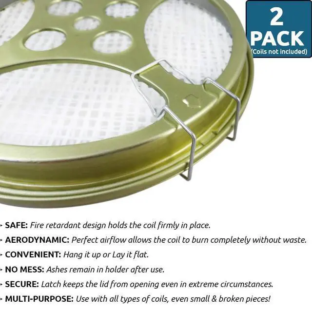Alt view image 4 of 5 - Portable Mosquito Coil Holder - Mosquito Coil & Incense Burner for Outdoor use, Pool Side, Patio, Deck, Camping, Hiking, etc.(Includes Set of 2 Holders)