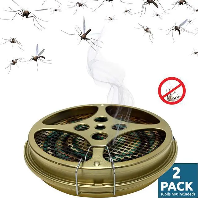 Alt view image 5 of 5 - Portable Mosquito Coil Holder - Mosquito Coil & Incense Burner for Outdoor use, Pool Side, Patio, Deck, Camping, Hiking, etc.(Includes Set of 2 Holders)