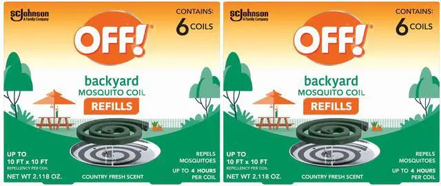 Main image of OFF! Backyard Mosquito Repellent Coil Refills, Perfect for Outdoor Patios Country Fresh Scent, 6 Count (Pack of 2)