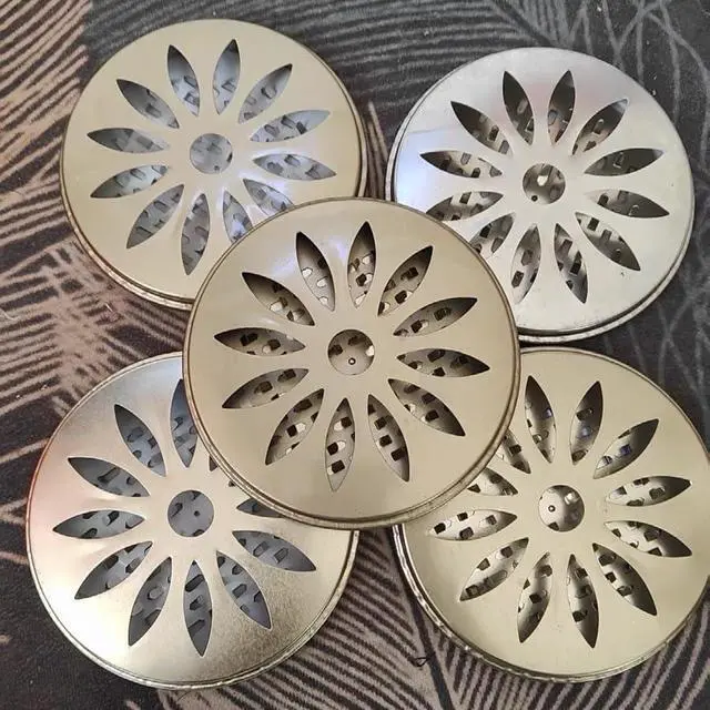 Alt view image 6 of 6 - Mosquito Coil Holder Metal Windproof Coil Incense Burner with Cover Round Fireproof Incense Holder for Home Outdoor Camping Traveling (Copper)