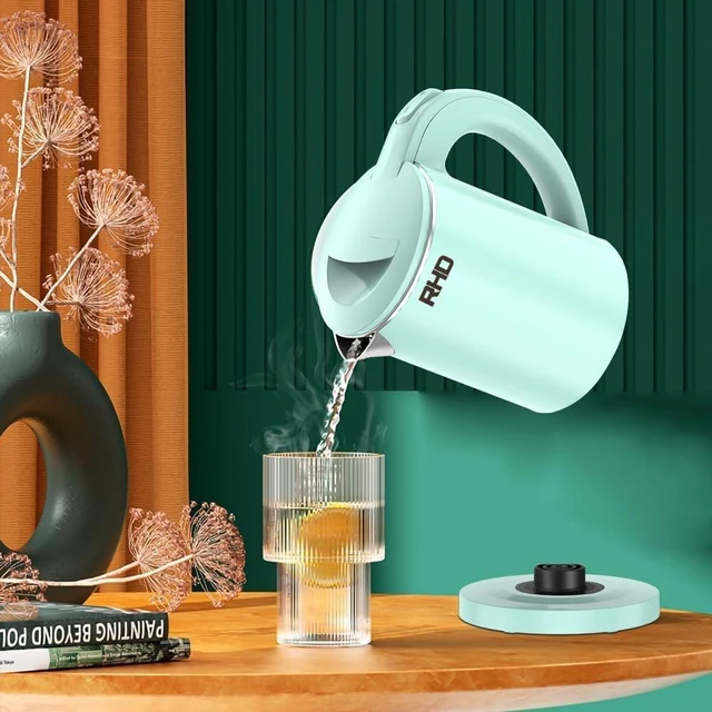 Alt view image 4 of 7 - 0.5L Small Portable Electric Kettle, 600W Stainless Steel Travel Kettle | Auto Shut-Off, Boil-Dry Protection, 304 BPA-Free Hot Water Boiler, Fast Boiling for Travel, Office, Dorm, Camping, Tea,Coffee
