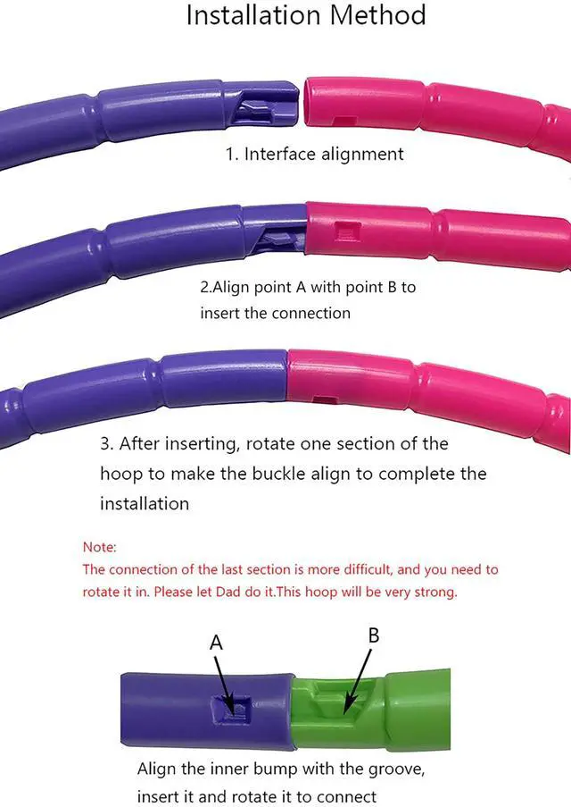 Alt view image 4 of 7 - Kids Exercise Hoop Detachable & Size Adjustable Hoop Professional Ring for Kids Party Games