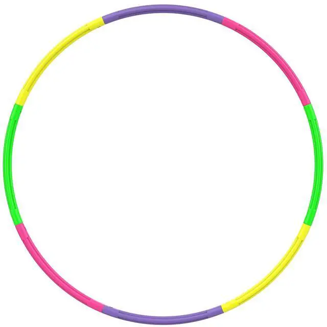 Main image of 32 Inch Kids Exercise Hoop,8-Piece Detachable Adjustable Weight Fitness Toy for Children, Gymnastics, Dog Agility Training - Colorful Hoops for Party Games, Christmas Wreath Decor