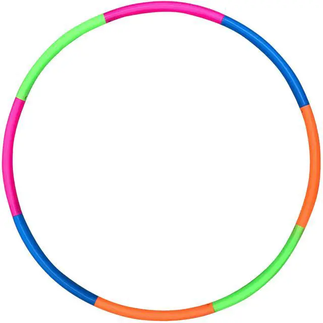 Main image of Kids Exercise Hoop, Snap Together Detachable Adjustable Weight Size Plastic Toy Hoops - Spinning Rings for Sports, Exercise, Playing, 32-Inch