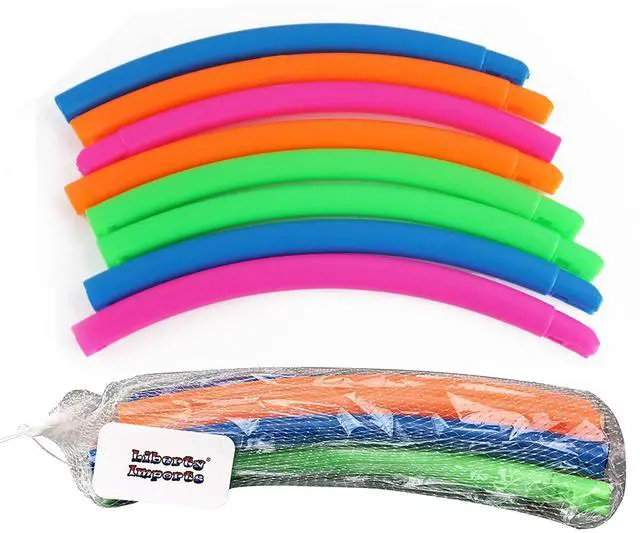 Alt view image 7 of 7 - Kids Exercise Hoop, Snap Together Detachable Adjustable Weight Size Plastic Toy Hoops - Spinning Rings for Sports, Exercise, Playing, 32-Inch