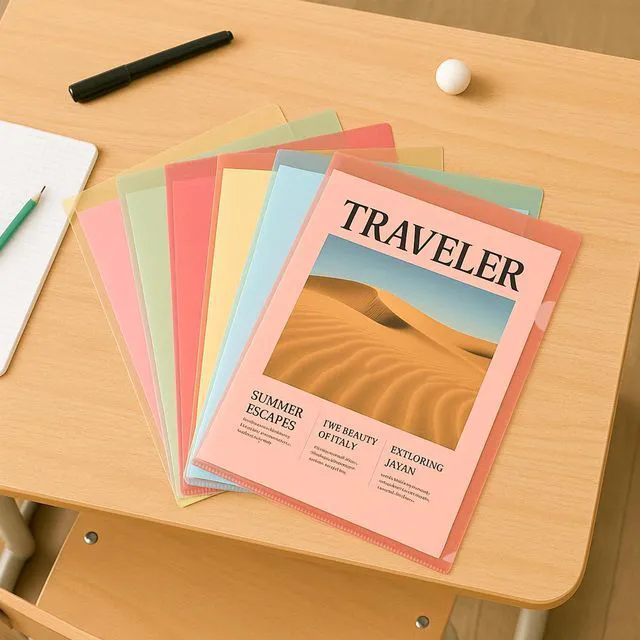 Alt view image 7 of 7 - 12 Pcs Plastic Folders, 8.5x11 inch, 6 Assorted Colors | Acid-Free, Poly Transparent Project Sleeves, Ideal for Office, School and Home