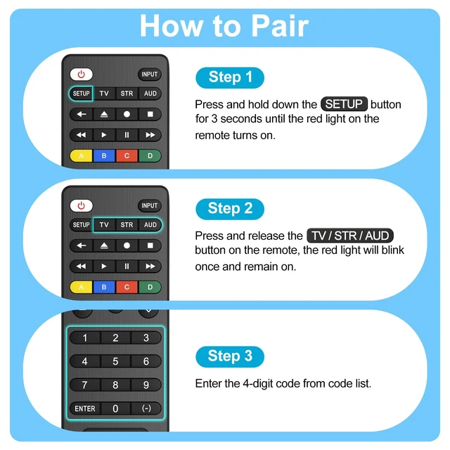 Alt view image 5 of 7 - Universal TV Remote Control Compatible with Samsung/LG/Vizio/TCL/Hisense/Sony/Philips/Onn/Sharp/Element/RCA/Westinghouse/Sanyo TV and More Brand Smart TVs