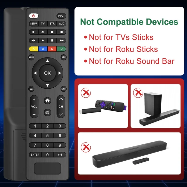 Alt view image 6 of 7 - Universal TV Remote Control Compatible with Samsung/LG/Vizio/TCL/Hisense/Sony/Philips/Onn/Sharp/Element/RCA/Westinghouse/Sanyo TV and More Brand Smart TVs