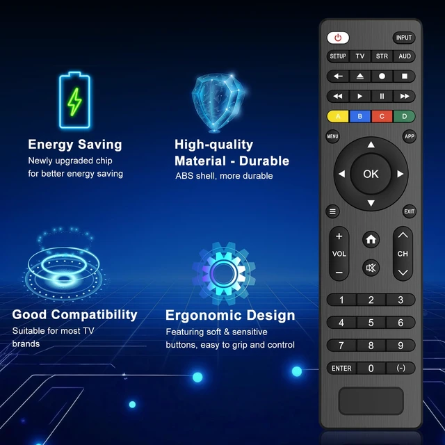 Alt view image 7 of 7 - Universal TV Remote Control Compatible with Samsung/LG/Vizio/TCL/Hisense/Sony/Philips/Onn/Sharp/Element/RCA/Westinghouse/Sanyo TV and More Brand Smart TVs