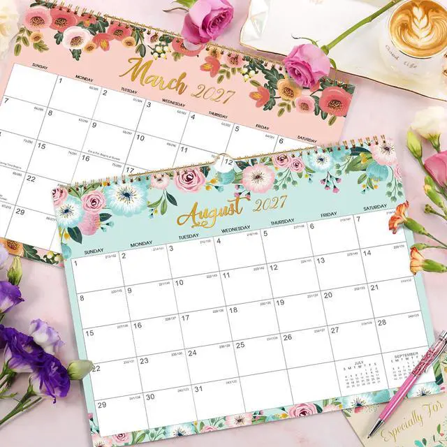 Alt view image 2 of 6 - Calendar 2026-2027 - 26-27 Calendar, JUL 2026 - Dec 2027, 15" x 11.5" | Monthly Calendar, Wall Calendar 2026-2027 with Spiral Bound, Julian Dates, Thick Paper Perfect for Home Office Organizing