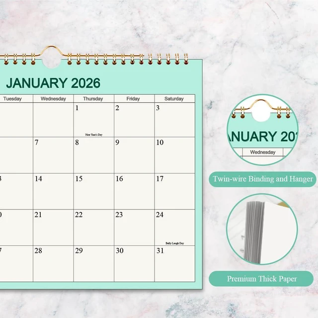 Alt view image 2 of 6 - Calendar 2026-2027 - Wall Calendar Runs from Apr 2026 to Jun 2027-15 Monthly Calendar with Thick Paper for Planning and Organizing for Home or Office, Calender Planner, 8.5 x 11 In 2026 27 Calendars