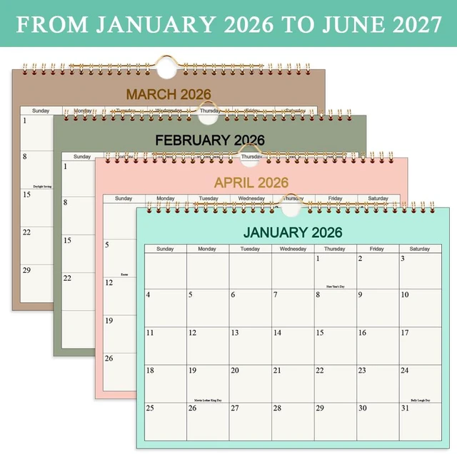 Alt view image 4 of 6 - Calendar 2026-2027 - Wall Calendar Runs from Apr 2026 to Jun 2027-15 Monthly Calendar with Thick Paper for Planning and Organizing for Home or Office, Calender Planner, 8.5 x 11 In 2026 27 Calendars