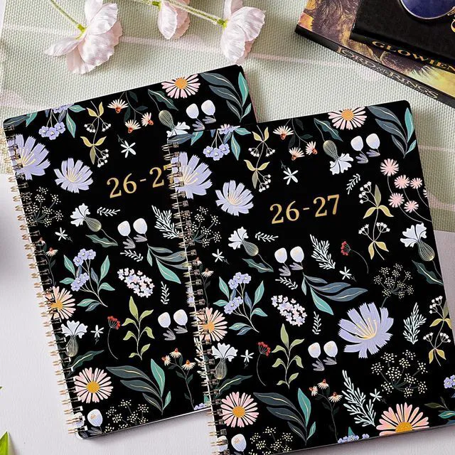 Alt view image 2 of 7 - Planner 2026-2027, 9" x 11", JULY 2026 - JUNE 2027, Calendar Planner | 2026-2027 Planner Weekly and Monthly, Academic Planner, Monthly Calendar with Colorful Tabs, Spiral Binding, Pocket - Black