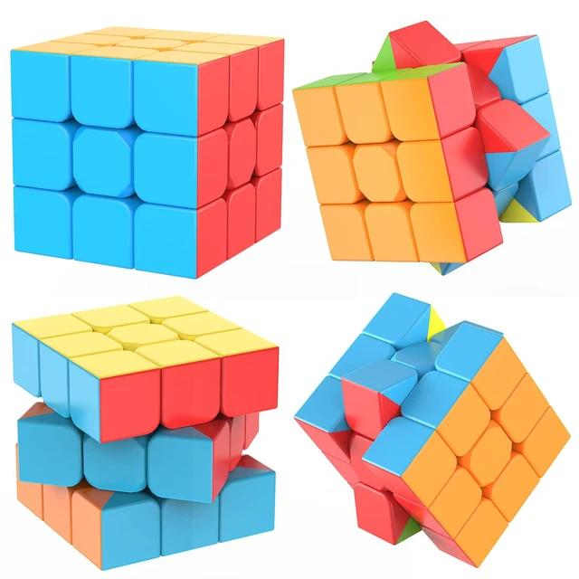 Alt view image 4 of 7 - 3x3 Speed Cube Stickerless with Stand & Tutorial Toy Gift for Boys 6-12 | Problem-Solving Brain Teaser, Easy Turning Sensory Puzzle Basket Stuffers STEM Educational