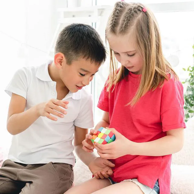 Alt view image 7 of 7 - 3x3 Speed Cube Stickerless with Stand & Tutorial Toy Gift for Boys 6-12 | Problem-Solving Brain Teaser, Easy Turning Sensory Puzzle Basket Stuffers STEM Educational