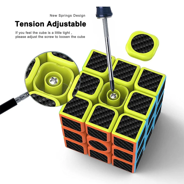 Alt view image 5 of 7 - Original Speed Cube 3x3x3, Fast Magic Cube for Kids, Smooth Carbon Fiber Cubes, Puzzle Toys