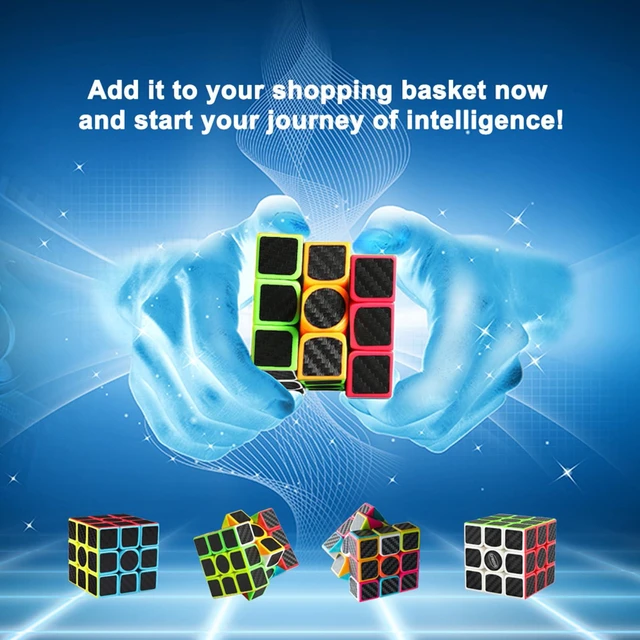 Alt view image 7 of 7 - Original Speed Cube 3x3x3, Fast Magic Cube for Kids, Smooth Carbon Fiber Cubes, Puzzle Toys