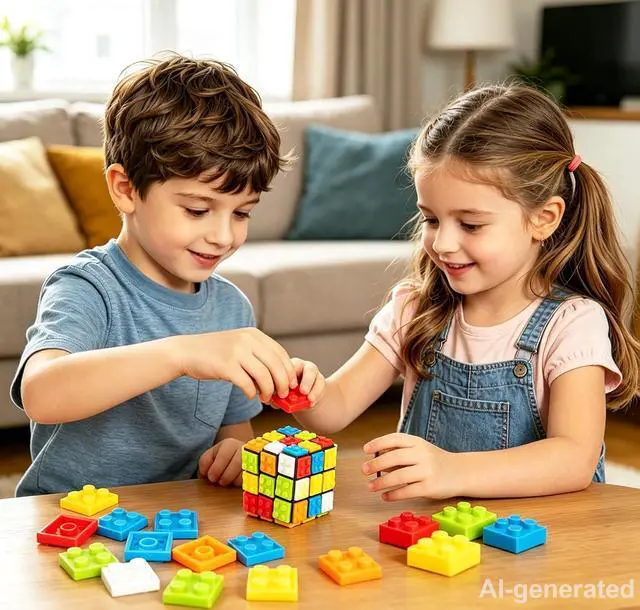 Alt view image 2 of 7 - 3x3 Speed Cube Black Magic Cube Puzzles for Kids Adult | Problem Solving Match Games Cube Stress Relief Fidget Toys 3x3x3 Cubes Toy Game Puzzle