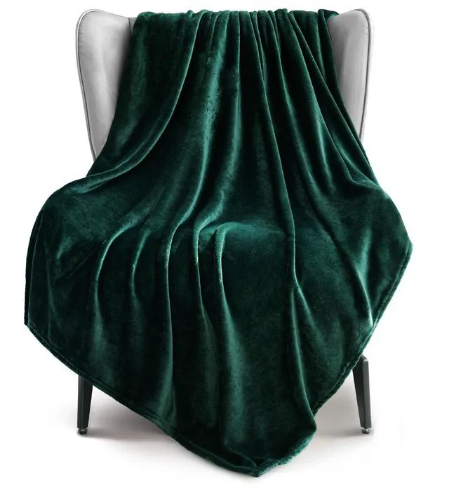 Main image of Soft Large Fleece Throw Blanket for Couch, Forest Green | 50x70 Inches, Double-Sided Brushed Flannel, Lightweight Plush Cozy Blanket for Home Decor, All Season, Machine Washable