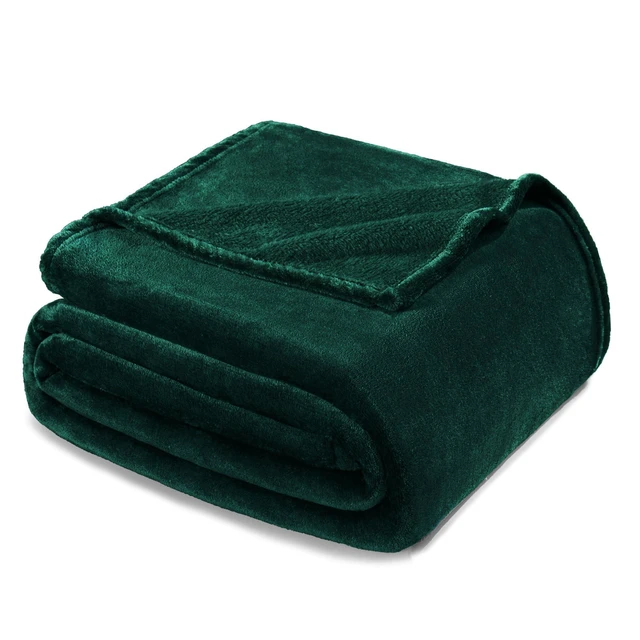 Alt view image 7 of 7 - Soft Large Fleece Throw Blanket for Couch, Forest Green | 50x70 Inches, Double-Sided Brushed Flannel, Lightweight Plush Cozy Blanket for Home Decor, All Season, Machine Washable