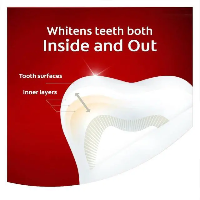Alt view image 3 of 7 - Optic White Advanced 2% Hydrogen Peroxide Toothpaste, 3.2 oz | Icy Fresh, Teeth Whitening Toothpaste, Removes 5 Years of Deep-Set Coffee, Tea, and Wine Stains, Enamel Safe Formula