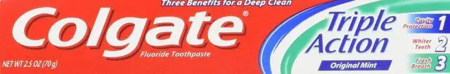 Main image of Travel Size toothpaste, Multicolor, Triple Action, 2.5 Ounce
