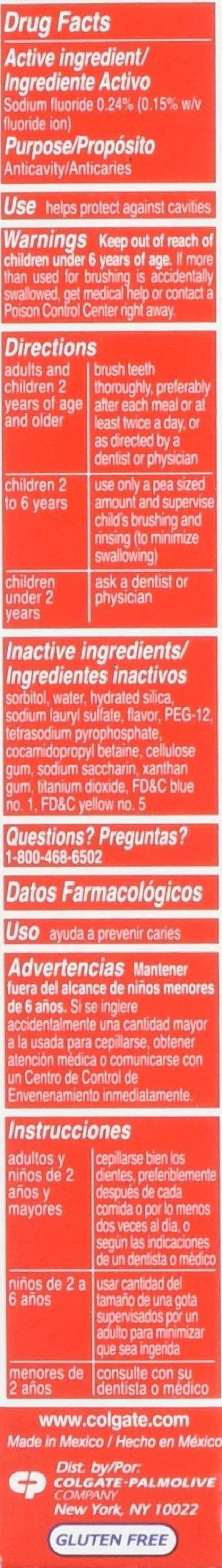 Alt view image 3 of 3 - Travel Size toothpaste, Multicolor, Triple Action, 2.5 Ounce