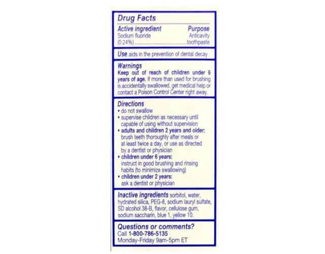 Alt view image 4 of 7 - Cavity Protection Anticavity Fluoride Toothpaste Ultra Mint, 5.5 OZ