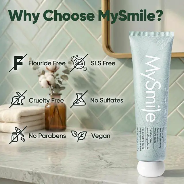 Alt view image 7 of 7 - Fluoride Free Nano Hydroxyapatite Toothpaste for Sensitive Teeth, Strengthens Enamel, Remineralizes & Whitens Teeth, Freshens Breath for Adults, SLS Free, Natural Misty Mint, 4.2 oz