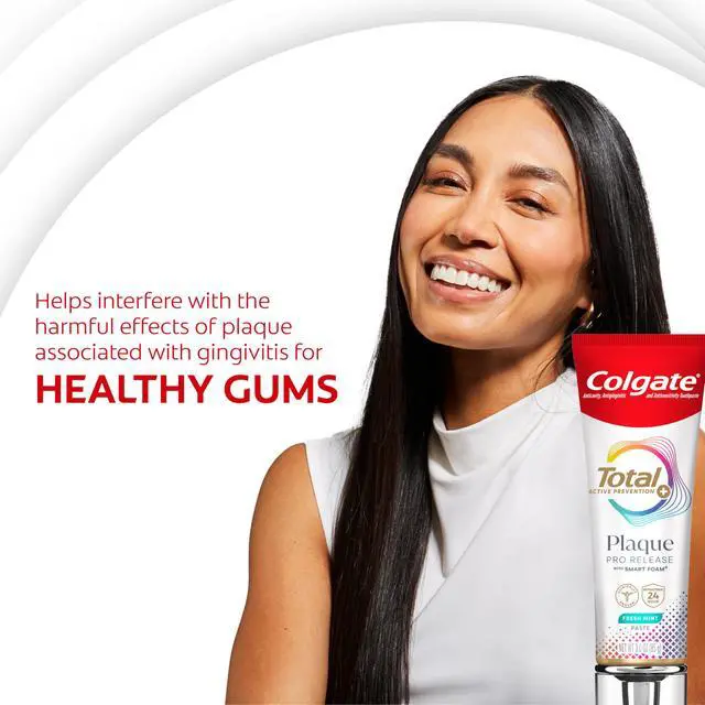 Alt view image 2 of 7 - Total Plaque Pro Release Toothpaste for Gum Health, Mint, 3 oz | Dissolves and Lifts Gum Harming Plaque and Tartar Buildup, Clinically Proven Formula, 24 Hour Antibacterial Protection