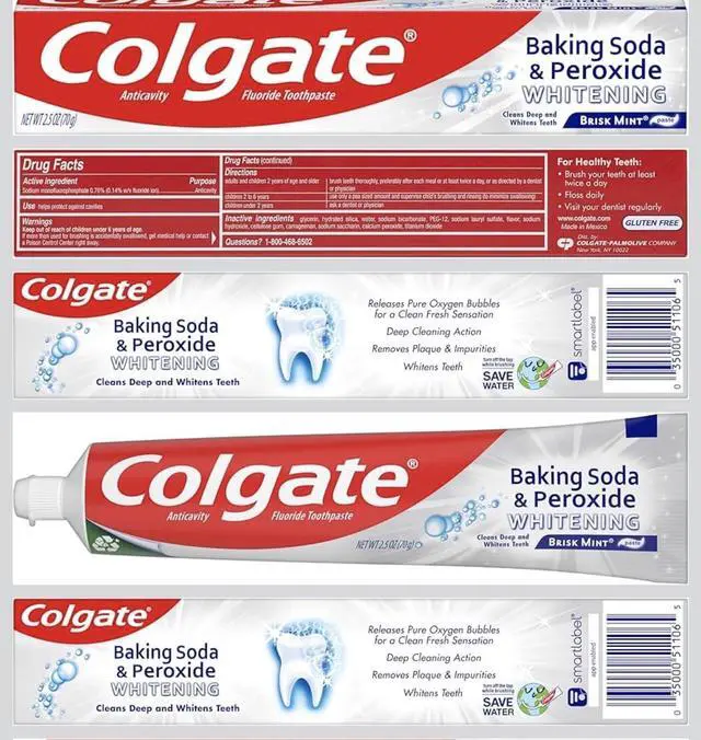 Alt view image 3 of 4 - Baking Soda & Peroxide Whitening with Frosty Mint Stripe, Bonus Tube 60% Free, 4 oz