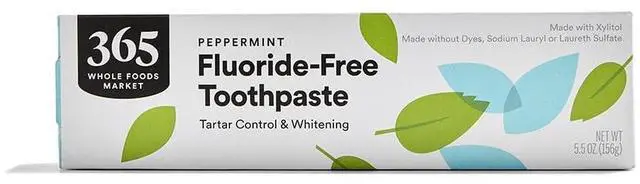 Main image of Fluoride-Free Toothpaste, Tartar Control & Whitening, Peppermint Flavor, 5.5 Ounce