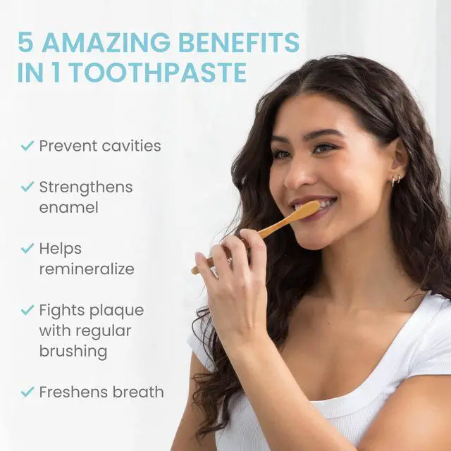 Alt view image 4 of 7 - Botanique Anticavity Fluoride Toothpaste, Peppermint Flavor, 4 oz. | Fluoride Toothpaste, Multi-Benefit Support, Fights Cavities, Remineralizes & Strengthens Enamel, No SLS or Titanium Dioxide