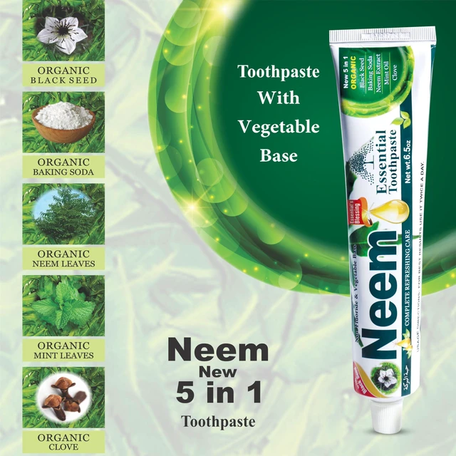 Alt view image 3 of 5 - 6.53 oz Pack of 1 | New 5 in 1 | Fluoride Free | Cavity Protection, Excellent Freshness, Made with natural and organic ingredients