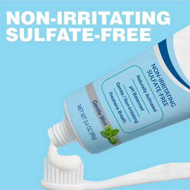 Alt view image 5 of 6 - Fluoride Free Toothpaste, Travel Size, Gentle Mint, 3.4 Ounce | TSA compliant, sulfate free, minimal foaming