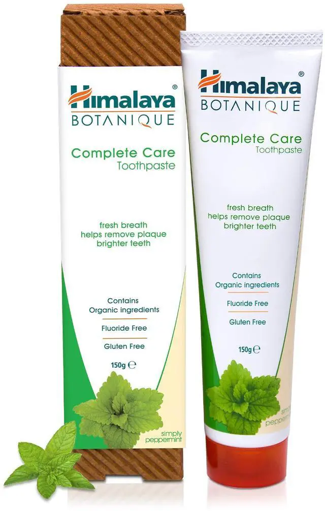 Main image of Botanique Complete Care Toothpaste, Peppermint Flavor, 5.29 oz | Fluoride Free Toothpaste with Xylitol & Neem, Fights Plaque, Freshens Breath,SLS Free,No Artificial Flavors or Colors